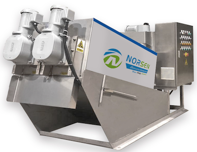 Dyeing wastewater sludge dewatering screw press equipment supplier